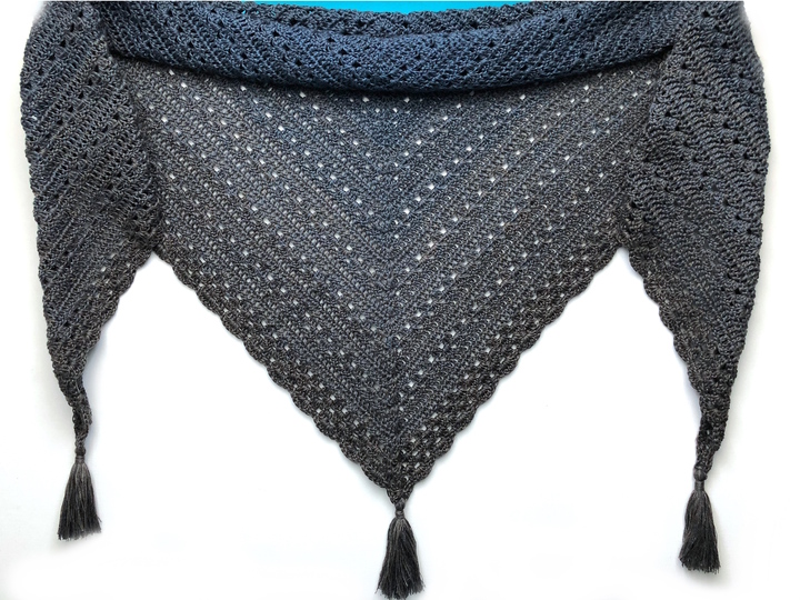 Tuch "Estoril" Bobbeltuch Häkelanleitung, einfaches Muster, Dreieckstuch