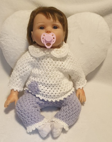 Anleitung für gehäkelte Babyhose Fiona 0–36 Monate