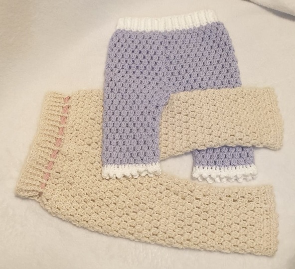 Anleitung für gehäkelte Babyhose Fiona 0–36 Monate