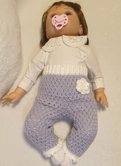 Anleitung für gehäkelte Babyhose Fiona 0–36 Monate