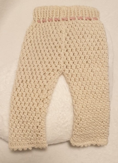 Anleitung für gehäkelte Babyhose Fiona 0–36 Monate