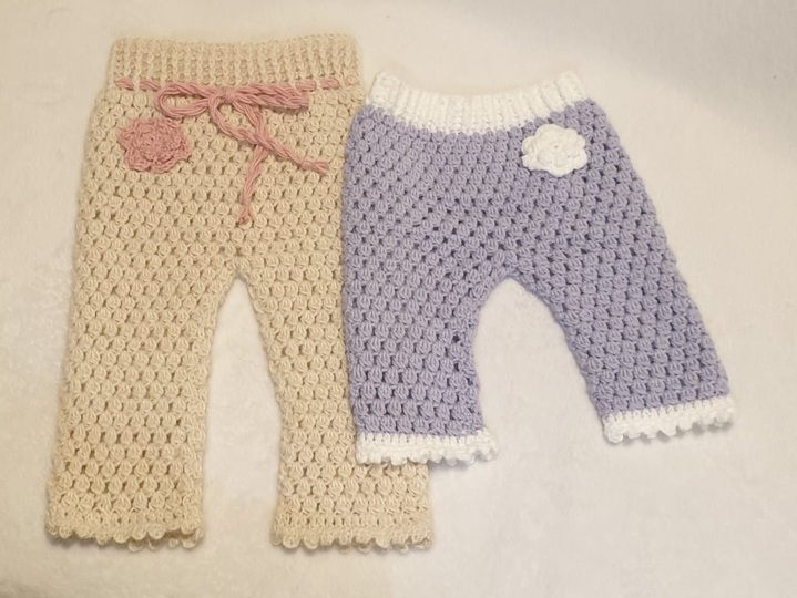 Anleitung für gehäkelte Babyhose Fiona 0–36 Monate