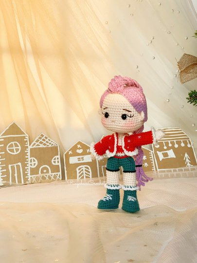Crochet doll pattern | Purple hair Kpop girl | PDF Pattern in English only