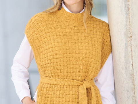 Pullunder mit Gürtel