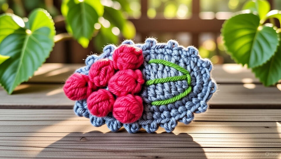Crochet Grapes Hair Clip Pattern PDF + Video Tutorial