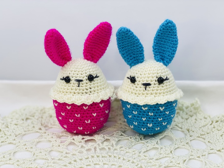 Amigurumi Frühlingshäschen,Hasen,Osterhasen,Häkelanleitung