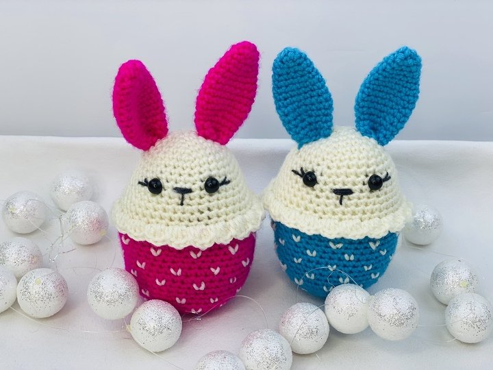 Amigurumi Frühlingshäschen,Hasen,Osterhasen,Häkelanleitung