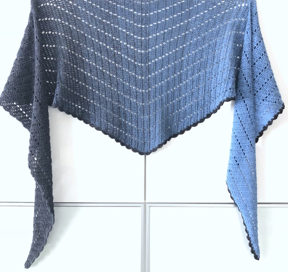 Häkelanleitung Tuch "Portocovo", flaches Schultertuch, links nach rechts