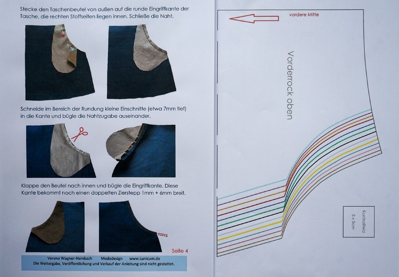 Schnitt + Anleitung ausgestellter Jeansrock Gr. 74 bis 146