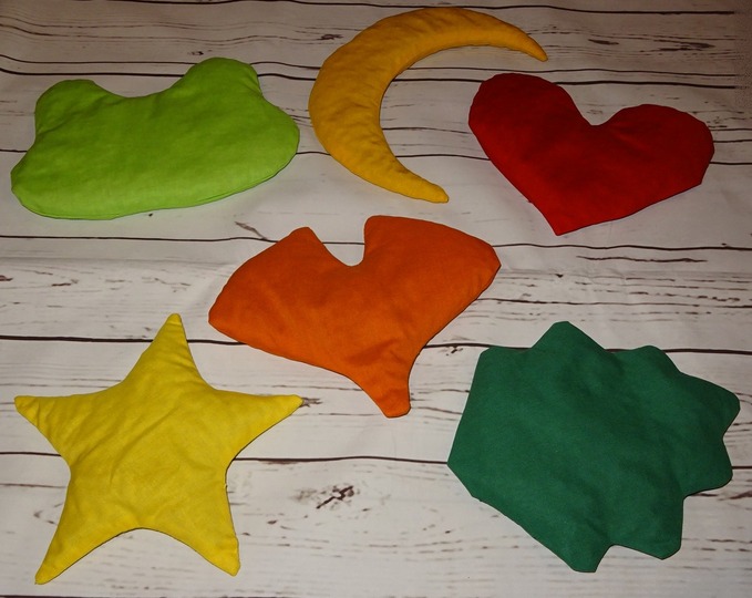 Kissen SET nähen 2 Gr. Frosch Mond Herz Ginkgo Stern Blatt