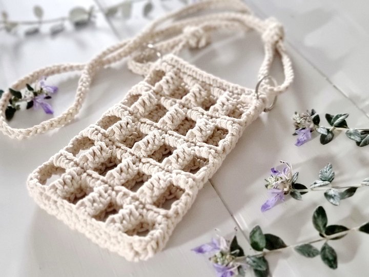 T29 Crochet Pattern for cotton cord crossbody bag
