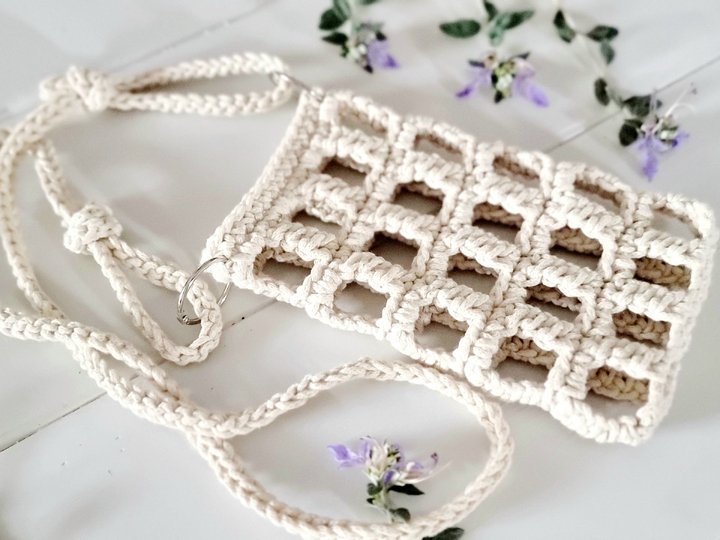 T29 Crochet Pattern for cotton cord crossbody bag