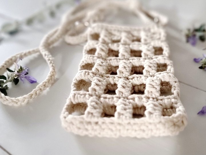 T29 Crochet Pattern for cotton cord crossbody bag