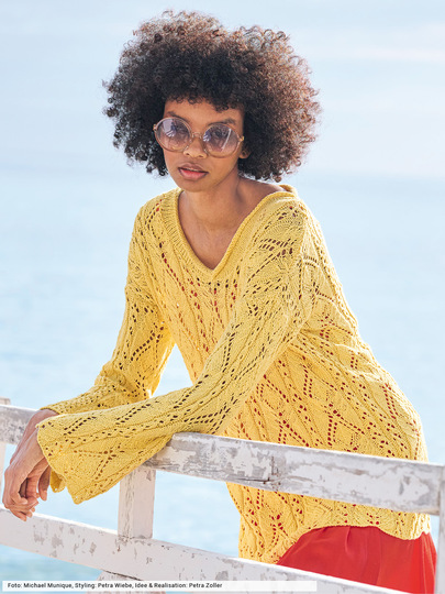 Hellgelber Longpulli