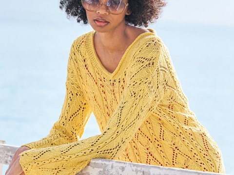 Hellgelber Longpulli