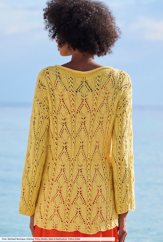 Hellgelber Longpulli - Bild 5