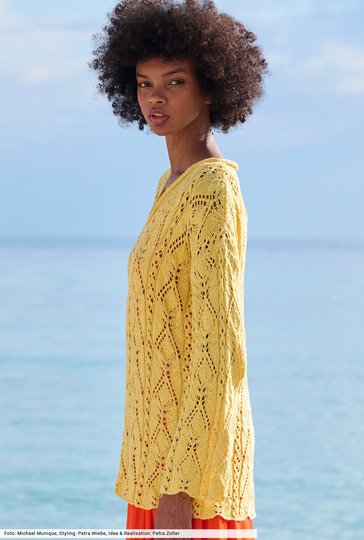 Hellgelber Longpulli