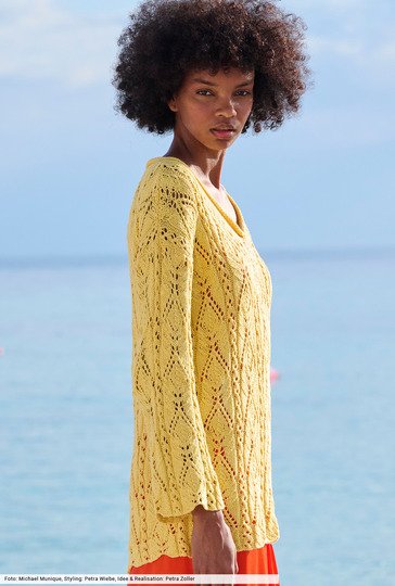 Hellgelber Longpulli