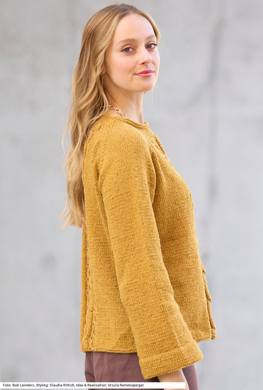 Raglanpullover mit Zopfmuster - Bild 4