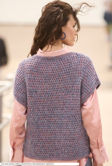 Pullunder mit Hebemaschenmuster