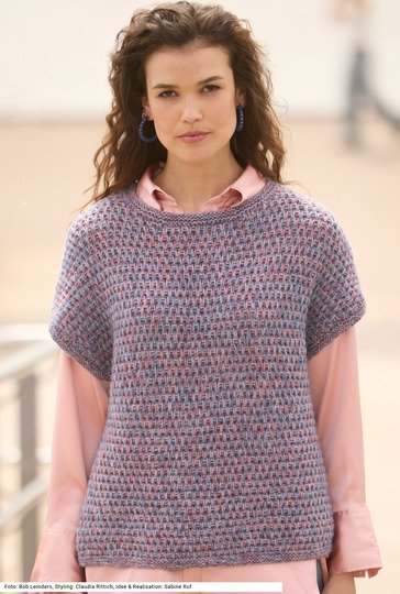 Pullunder mit Hebemaschenmuster