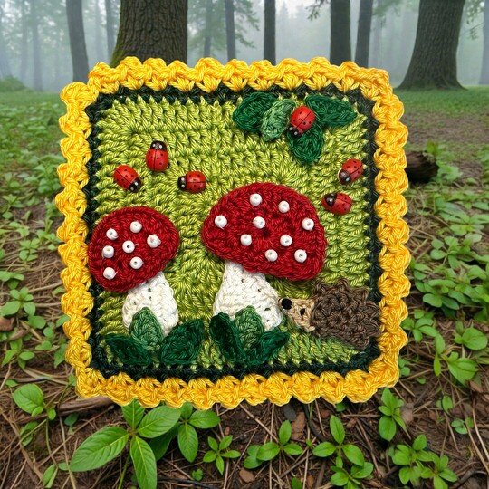 Granny Square Mushroom crochet