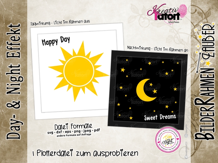 Anleitung - BilderRahmen-Zauber mit Day- & NightEffekt - PDF & Video