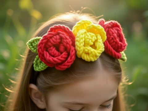 Crochet Flowers Headband Pattern PDF + Video Tutorial