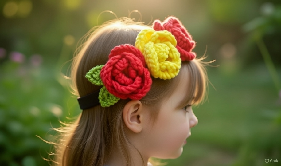Crochet Flowers Headband Pattern PDF + Video Tutorial