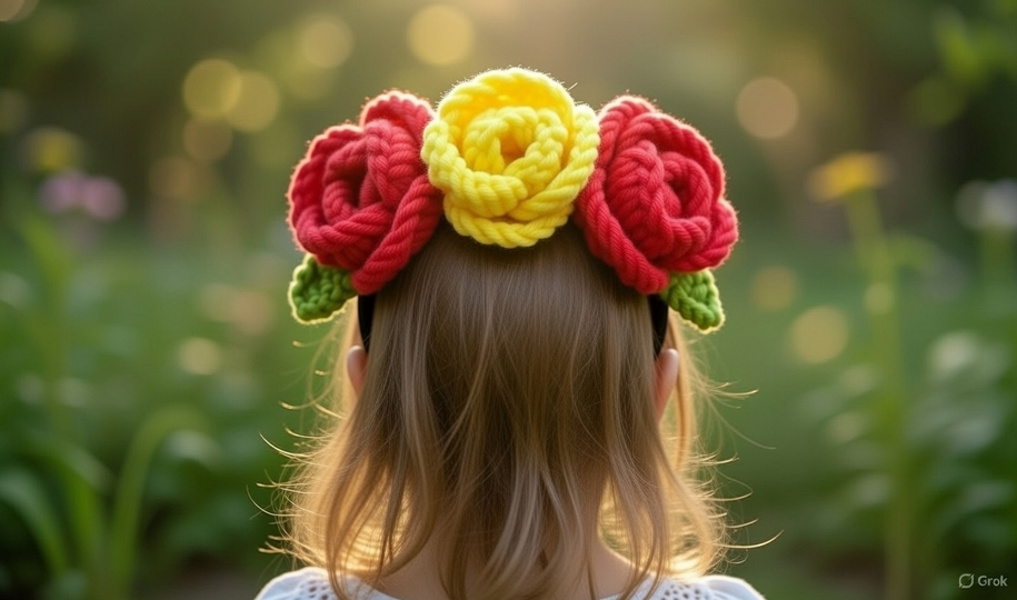Crochet Flowers Headband Pattern PDF + Video Tutorial