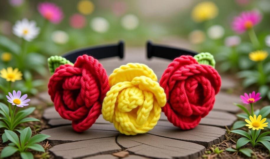 Crochet Flowers Headband Pattern PDF + Video Tutorial