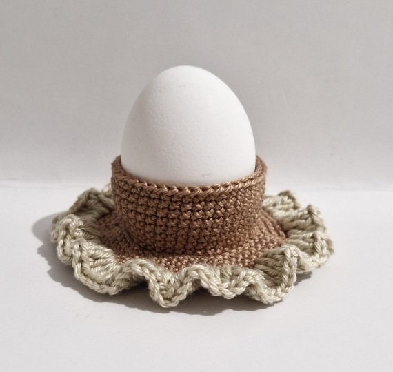PDF Häkelanleitung Süßer Eierwärmer mit Becher Bär und Küken