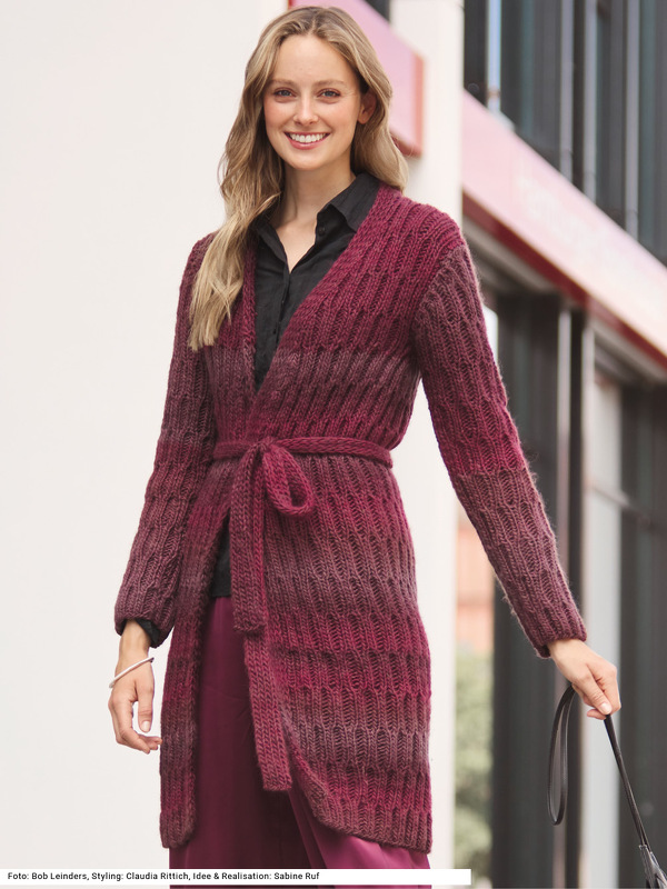 Jacke mit Rippenmuster