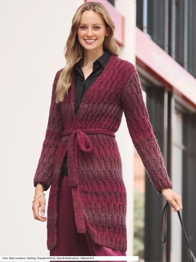 Jacke mit Rippenmuster