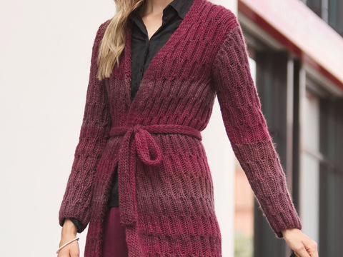 Jacke mit Rippenmuster