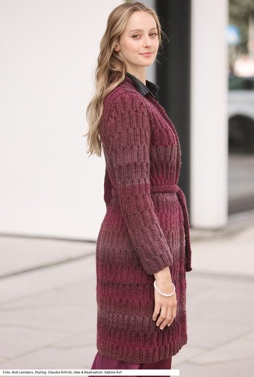 Jacke mit Rippenmuster