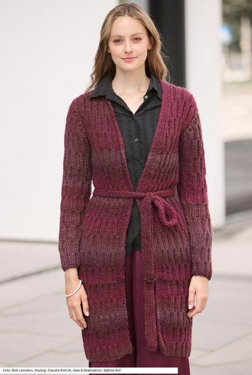 Jacke mit Rippenmuster