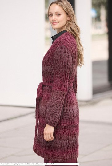 Jacke mit Rippenmuster