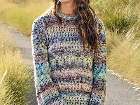 Longpulli aus Farbverlaufsgarn