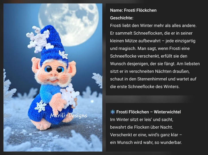 Crochet pattern expansion pack for Frosti Snowflakes Winter Elf