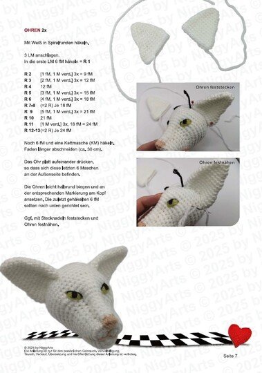 2in1: Sphynx Cat + Oriental Shorthair - crochet pattern by NiggyArts