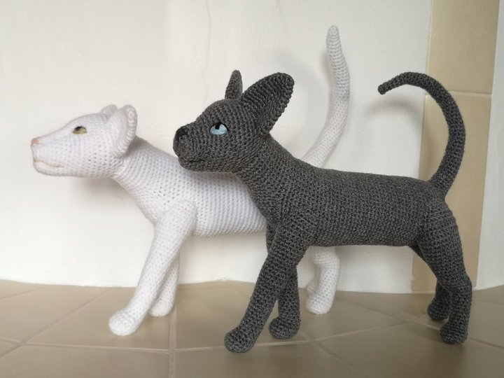 2in1: Sphynx Cat + Oriental Shorthair - crochet pattern by NiggyArts