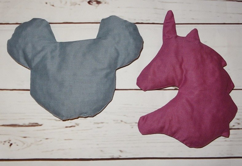 Kissen SET nähen 2 Gr. Gitarre Maus Wabe Einhorn Baum Krone