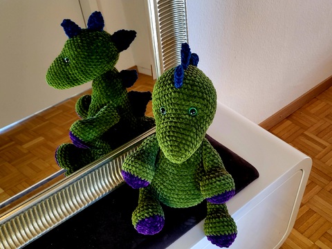 Häkelanleitung Dinosaurier kuscheliges XL-Amigurumi