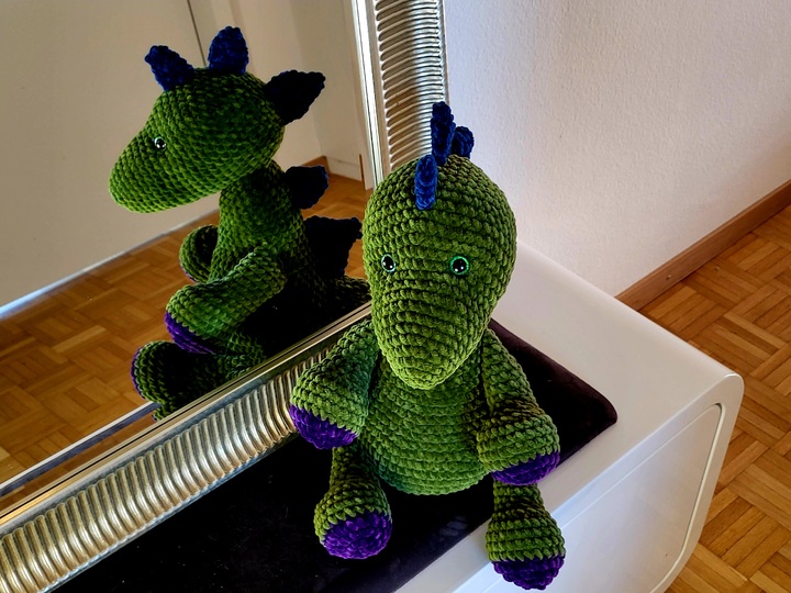 Häkelanleitung Dinosaurier kuscheliges XL-Amigurumi