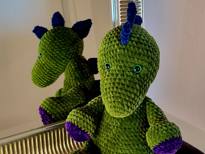 Häkelanleitung Dinosaurier kuscheliges XL-Amigurumi