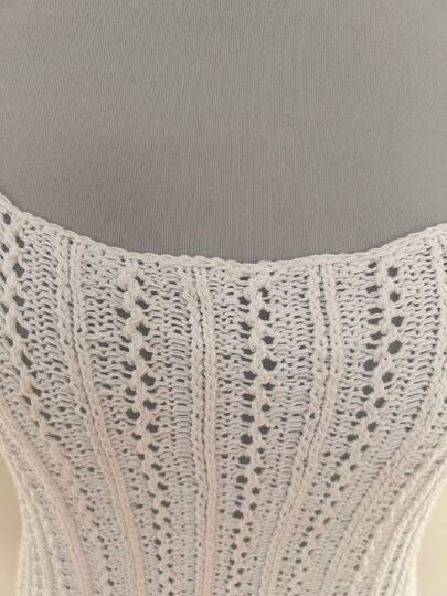 Strickanleitung Tunika aus Baumwolle Gr M/L