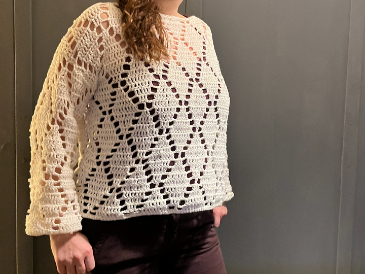 Crochet Pattern Shirt "Diggin Diamonds"