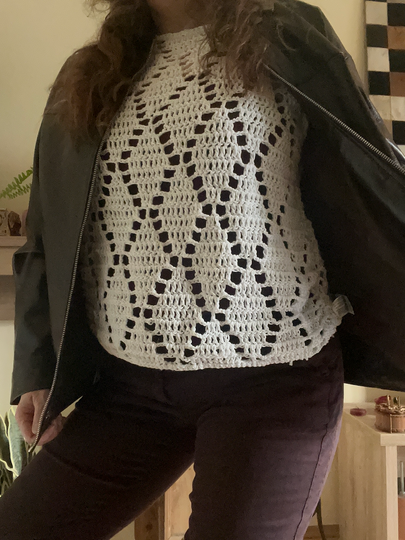 Crochet Pattern Shirt "Diggin Diamonds"