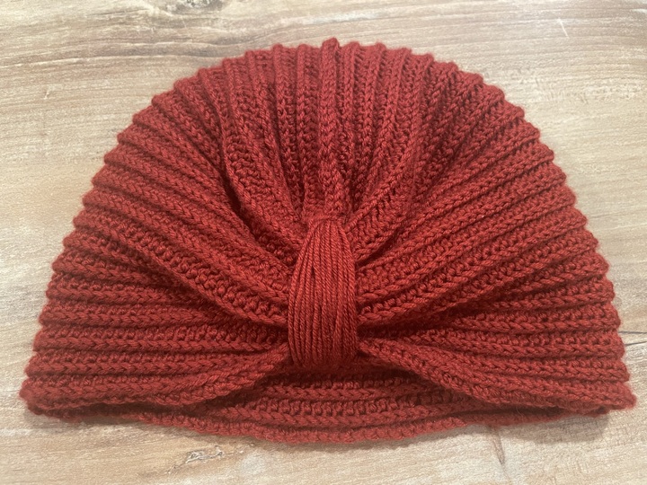 Turbanmütze häkeln – strukturierte Mütze mit Raffung